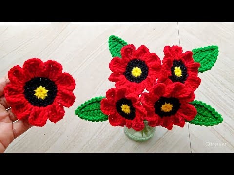 Simple and Easy Crochet Flower | Crochet Flower Tutorial for Beginner's | Crochet Flower Motif.