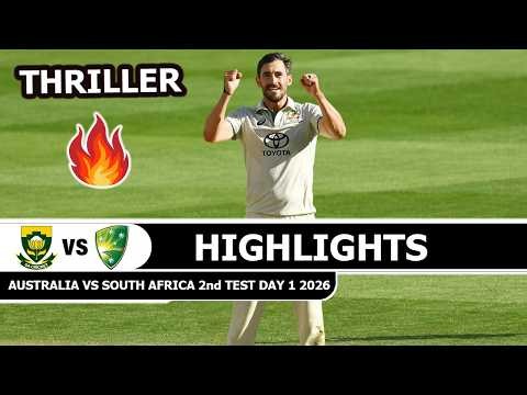 Australia vs South Africa 2nd Test Match Highlights 2026 Day 1 | AUS vs SA Test Highlights
