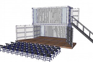 ArtBloc, A Mobile Art Venue Made of Two Shipping Containers