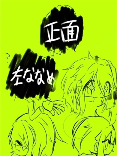 いろんな角度の顔練習
