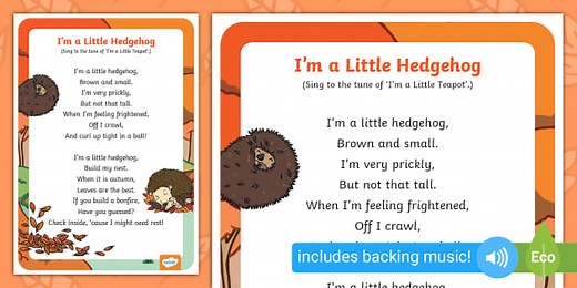 I'm a Little Hedgehog Song