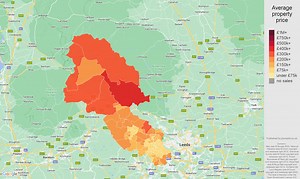 Bradford house prices in maps and graphs. July 2025