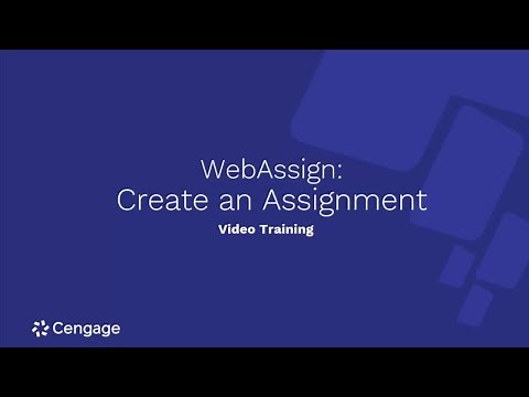 WebAssign: Create an Assignment