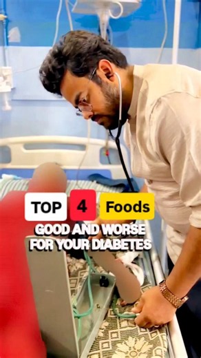 top 4 good and worse foods for diabetes #shorts