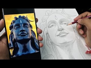 How to draw Lord Shiva, Mahashivratri Drawing, Outline Tutorial