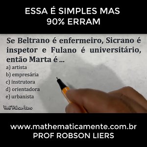 23K views · 1.2K reactions | Simples mas 90% erram #Matemática #concursospublicos | Prof. Robson Liers | Facebook