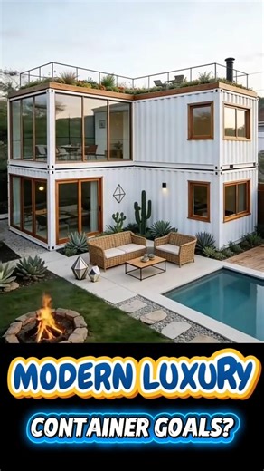 The Most Stunning 2-Story Container Home with a Pool#tinyhouse#home#containerhome#shorts