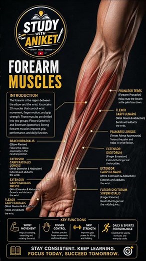 🔥 Forearm Muscles Anatomy Explained | Names, Functions & Introduction | BPT Anatomy
