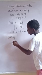 Explaining simultaneous equation using CRAMER'S RULE | Heritage Ben