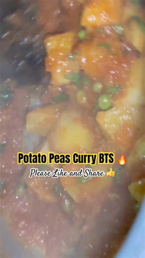 Aloo Matar Recipe BTS | Potato Peas Curry Quick & Easy 🔥