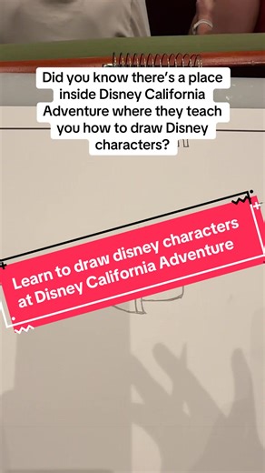 Inside the Animation Academy at Disney California Adventure, Disney animators guide the class step by step while everyone draws the same character. The character rotates throughout the day depending on the class, so every session is a little different. You walk out with your own drawing at the end, which makes it a fun break between rides. If you’re planning a Disney day, tap the location tag to grab your park tickets and get 10% off at checkout @Disney @Disney Parks #tiktokgofamilyfun #animatio