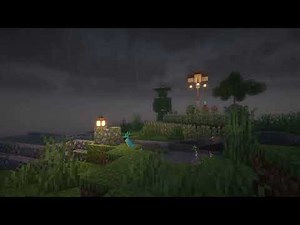 10 hours of Minecraft music and ambience (hilltop garden and rain)