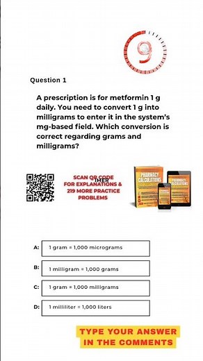 Pharmacy Calculation Questions & Answers: Question #001!