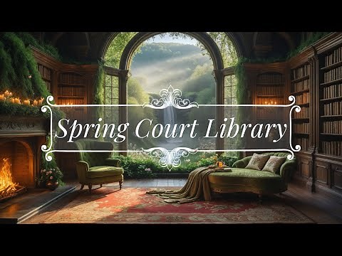 Cozy Spring Court Library | ACOTAR Inspired Fantasy Ambience | Relaxing Reading Nook