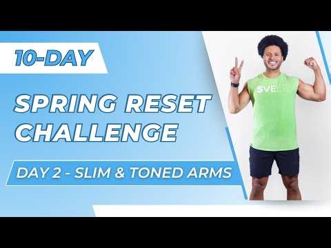 10-Day Spring Reset Challenge - Day 2 | Slim & Toned Arms | No Equipment, At Home Workout