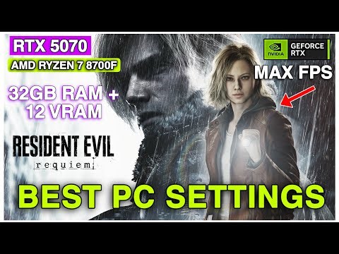 RTX 5070 | Ryzen 7 8700F | Resident Evil Requiem Benchmark – High Settings!