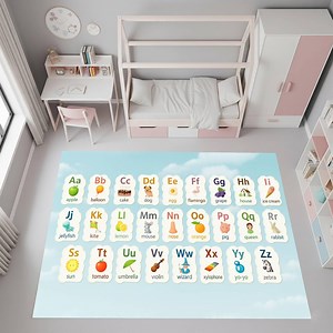 ABC Alphabet Kids Rug: Educational Nursery Playroom Decor - Etsy Canada