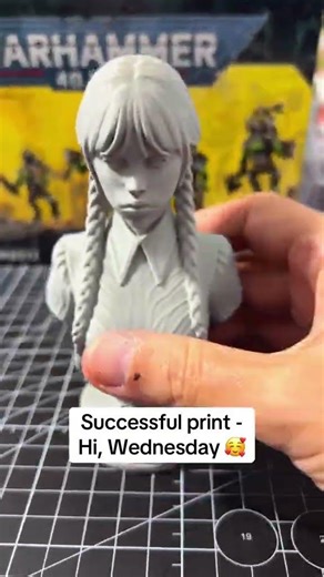 I've 3D printed Wednesday Addams with my Bambulab A1
