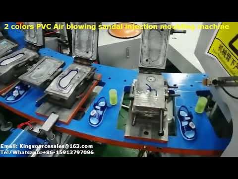 Automatic PVC slipper sandal injection moulding machine 2 colors