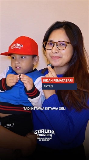 Arie Keriting and Indah Permatasari have watched the animated film Garuda di Dadaku