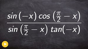 How to simplify an expression using Even Odd and Cofunction trig identities