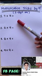 Multiplication Tricks by 9‼️😱🥰 #teachmariomarhtutorials #reelsvideoシ #viralreelsfbpage #TeamSolid #teamkoreananghilas #mathtutor #mathematics #highschoolmath #mathtricks | Math Teacher Mario