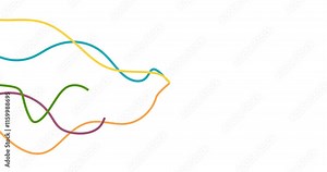 Process of solving, unleashing problems animation. Convert a complex problem to a simple business solution. Chaotic lines and doodles. Brainstorming video.