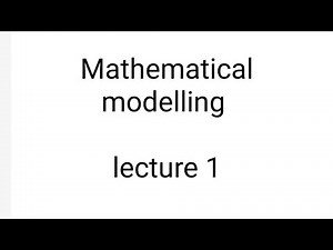 Mathematical Modelling [Bsc Maths] || 1st Lecture || 😊