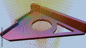 CFD simulation Computational fluid dynamics - Metal support airflow simulation Stock Video