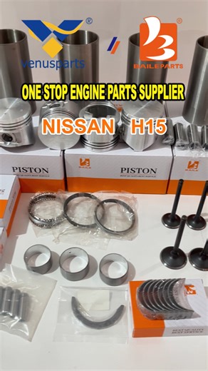 Annie-baileparts on Instagram: "🛻⚙ Nissan H15 Engine Overhaul Rebuild Kit Contains: Gasket Kit Cylinder Liner Piston Piston Pin Rod Bushing Rings Main Bearing Rod Bearing Thrust Washer Intake/Exhaust Valve Valve Guide Valve Seat Other engine models: H20-I, H20-II, H25, K15, K21-NEW, K21-OLD, K25-NEW, K25-OLD, TD23, TD25, TD27-I, TD27-II, TD42, BD30, QD32, SD25, TB42, YD25, FE6, FD6 For more Nissan engine parts, contact us!👇 Website: https://baileparts.com/ Email: sales@venusparts.com WhatsApp：