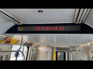 BMT 14 St Line: R160A (L) Train [Canarsie-Rockaway Pkwy to 8 Av-14 St #3]