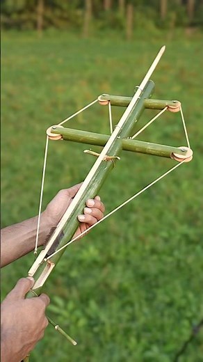 Handmade Bamboo Crossbow – Primitive Engineering at Its Best #new #idea