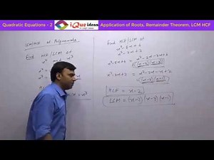 LCM and HCF of Algebraic Expressions and Polynomials