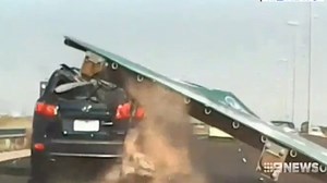 Engineers have taken down three signs as they investigate shocking collapse on Tullamarine Freeway