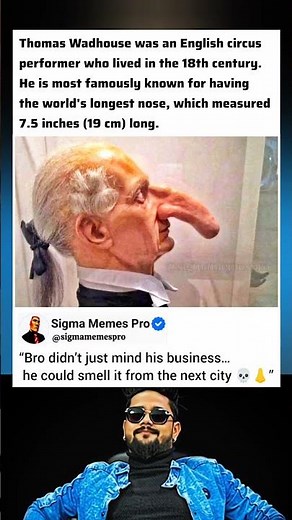 The Man With the Longest Nose in History 👃😳
