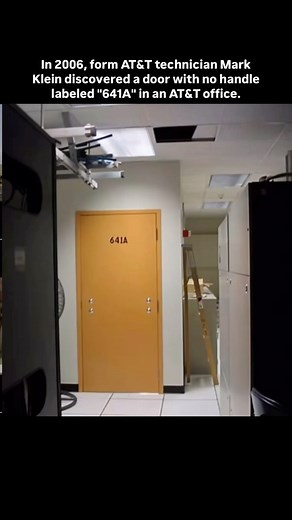 Memoir World on Instagram: "This secure room, known internally as the SG3 Secure Room, housed a fiber optic splitter designed by AT&T & the NSA to intercept and analyze overseas and domestic internet communications at high speeds. Room 641A had access to all internet traffic passing through the building, and therefore “the capability to enable surveillance and analysis of internet content on a massive scale, including both overseas and purely domestic traffic.” Klein claims he was told that simi