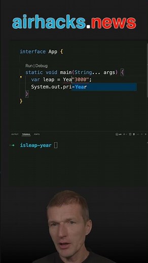 Leap Year Check: Is "3000" a Leap Year? #java #shorts #coding #airhacks