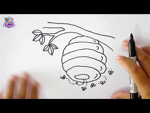 How to Draw a HONEYCOMB? 🐝🍯 Drawing of HONEYCOMB Step by Step