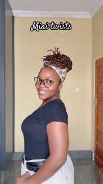 How to style Mini Twists with a scarf (Easy & Cute) #minitwists #scarfstyle #naturalhair #haircare