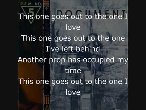 R.E.M - THE ONE I LOVE! LYRICS!! [FROM GUITAR HERO WORLD TOUR]