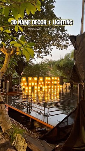 3D Box Name Decoration with Lighting | Sweet 17th Birthday Party of Amabel ✨