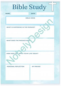 Blue Cross Bible Study Guide, Printable PDF (digital File) - Etsy Canada