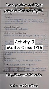 Class 12 Maths Lab Activity 9 Solution// Maths Lab Practical Class 12// #mathsactivity #maths