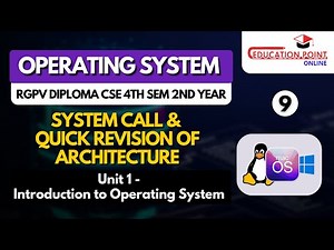 System Call & Quick Revision of Architecture | Operating Systems RGPV Diploma CSE/IT 4th Sem 2nd Yr