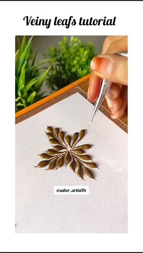 veiny leafs tutorial for beginners 🤗#viral #trending #leafart