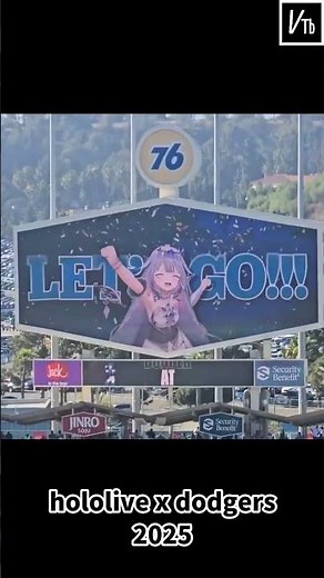 hololive night x dodgers 2025 feat.‪‪@KosekiBijou‬ ‪@IRyS‬ cheering #ホロライブ #hololivedodgers #hololive