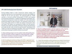 API 1184 Exam Question - Challenging Welding Question
