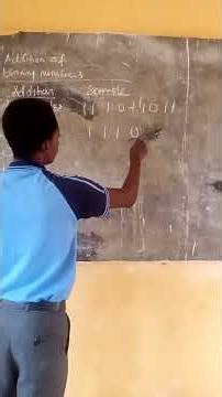 Femi Agba-baller online mathematics tutorial ( Addition of binary numbers)