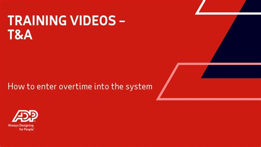 Time and Attendance - How to enter overtime into the system