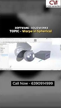 How to Use Wrap on Spherical Surface in SolidWorks | Easy Explanation | Cadd Mantra Lucknow